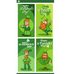 Saint Patrick Day Designs Set With Cartoon