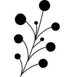 Tree Leaf Botanical Floral Decoration Silhouette