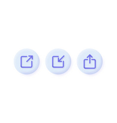 3d Set Of Share Icon Isolated