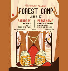 Adveture Summer Camp Flyer Template With Camper