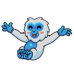 Cute Little Yeti Cartoon Posing