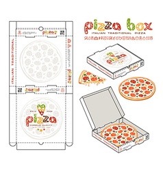 Stock design boxes for pizza Royalty Free Vector Image