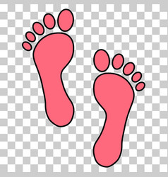 Foot Print Human Sign Track Walking Design Icon