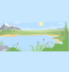 Mountain Lake View Nature Background