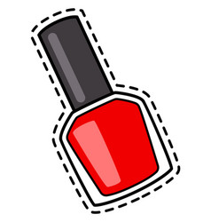 Nail Polish Sticker Red Lacquer Fashion Badge