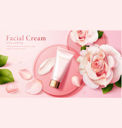 Rose Facial Cream Ad Banner