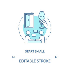 Start Small Blue Concept Icon