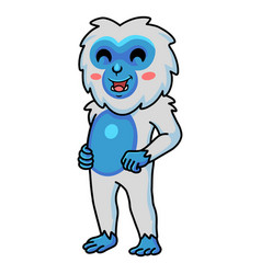 Cute Little Yeti Cartoon Standing