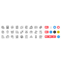 Kpi Click And Mobile Like Line Icons Pack