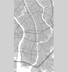 Map Of Edogawa City Urban Black And White Poster