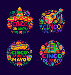 Mexican Cinco De Mayo Holiday Labels