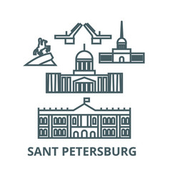 Sant Petersburg Russia Line Icon Linear