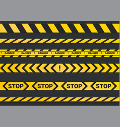 Attention Danger Tape Line In Yellow And Black