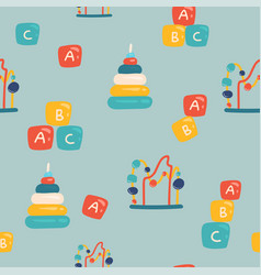 Baby Toys Colourful Seamless Pattern Cartoon