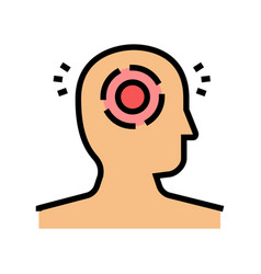 Head Pain Body Ache Color Icon