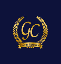 Initial Letter G And C Gc Monogram Logo Design