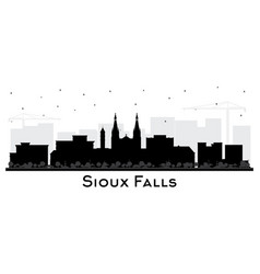 Sioux Falls South Dakota City Skyline Silhouette