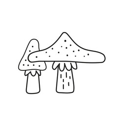 Doodle Style Mushrooms