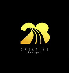 Golden Creative Number 28 2 8 Logo With Leading