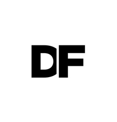 Letter D And F Df Logo Design Template Minimal