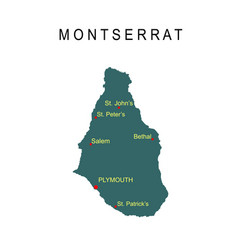 Montserrat Map Silhouette