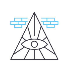 Conspirancy Theory Line Icon Outline Symbol