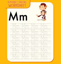 Alphabet Tracing Worksheet With Letter M