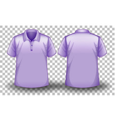 Front And Back Purple Polo Shirt