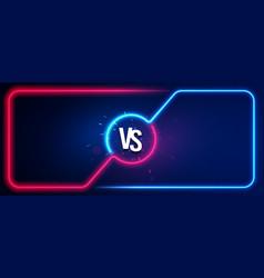 Neon Lamp Battle Concept Versus Interface For Two