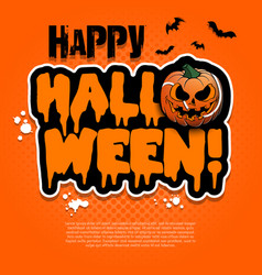 Logo Happy Halloween Tennis Ball As Pumpkin