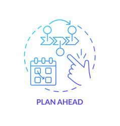 Plan Ahead Blue Gradient Concept Icon