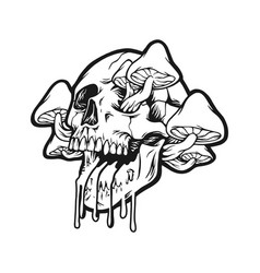 Psychedelic Expressions Head Skull Mushroom