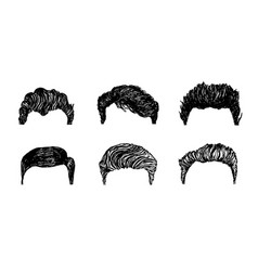 Set Of Popular Men S Hairstyles Sketch