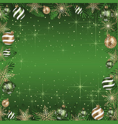 Square Frame With Christmas Balls