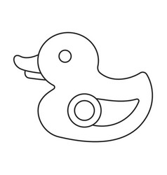 Target Duck Iconoutline Logo Isolated On