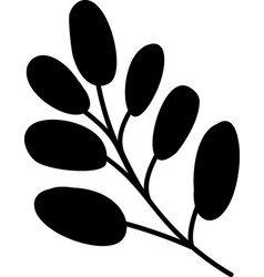 Tree Leaf Botanical Floral Decoration Silhouette