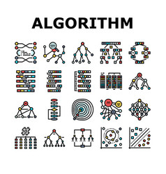 Algorithm Data Technology Ai Icons Set