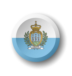 Circle Button Flag Of San Marino