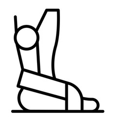 Exoskeleton Leg Icon Outline Robot Man