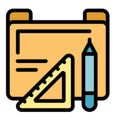 Folder Engineer Tool Icon Flat