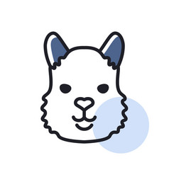 Lama Isolated Icon Animal Head Symbol