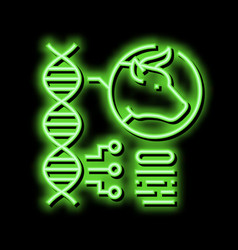 Molecule Genetic Characteristics Neon Glow Icon