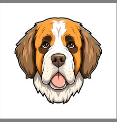 Saint Bernard Dog Breed Cute Cartoon Kawaii