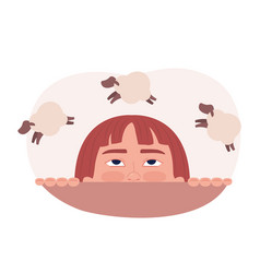 Counting Sheep For Sleep Flat Concept