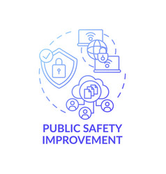 Public Safety Improvement Dark Blue Concept Icon