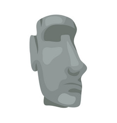 Chilean Moai Face Statue