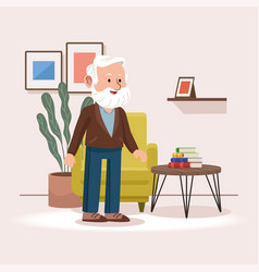 Old Man In Livingroom