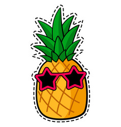 Pineapple In Sunglasses Funny Cool Summer Sticker