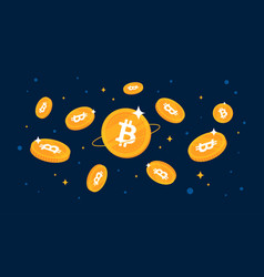 Bitcoin Btc Coins Falling From The Sky Btc