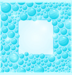 Cyan Water Bubble Frame